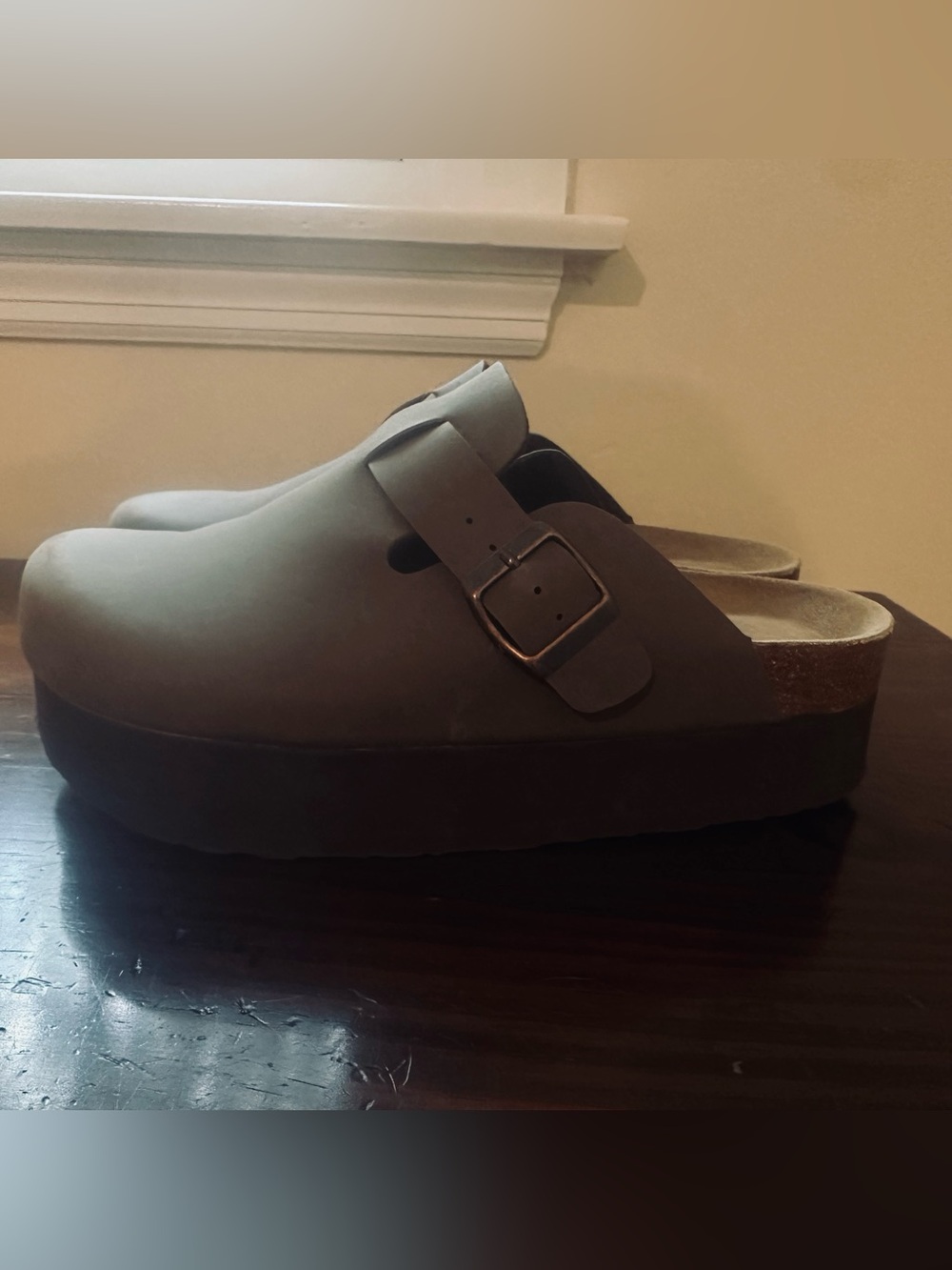 Cushionaire Platform Slip-On Clog with Buckle